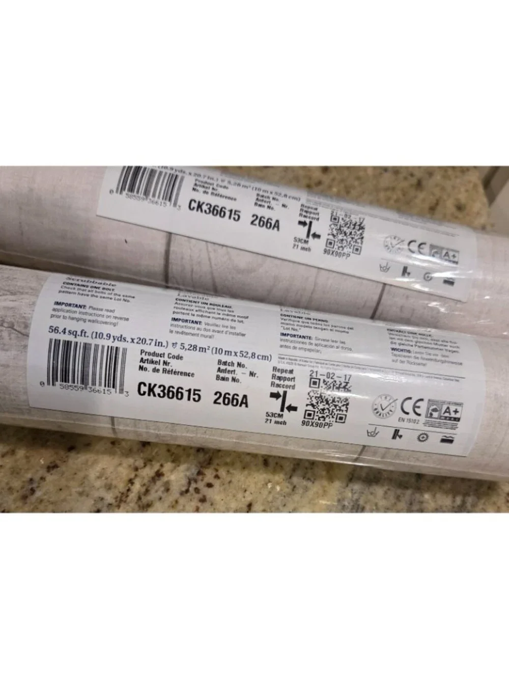 2 Rolls Norwall CK36615 Barn Board Bolt Wallpaper Gray Wood Look